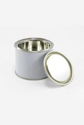 Latta metallo dimensioni diam. 90 H 70  capacità: Lt. 0,250